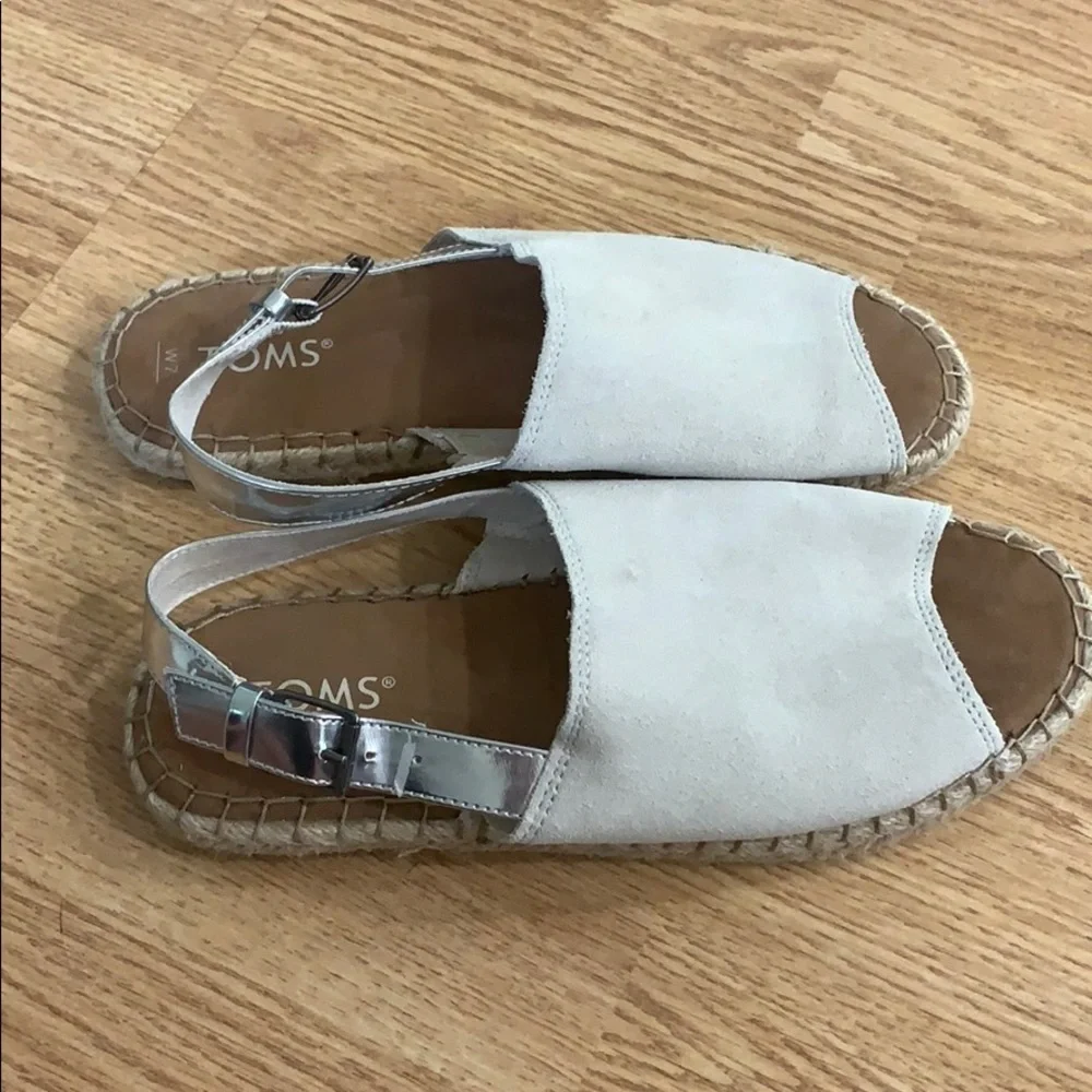Toms Clara Woman’s Suede Slingback Espadrilles 7
